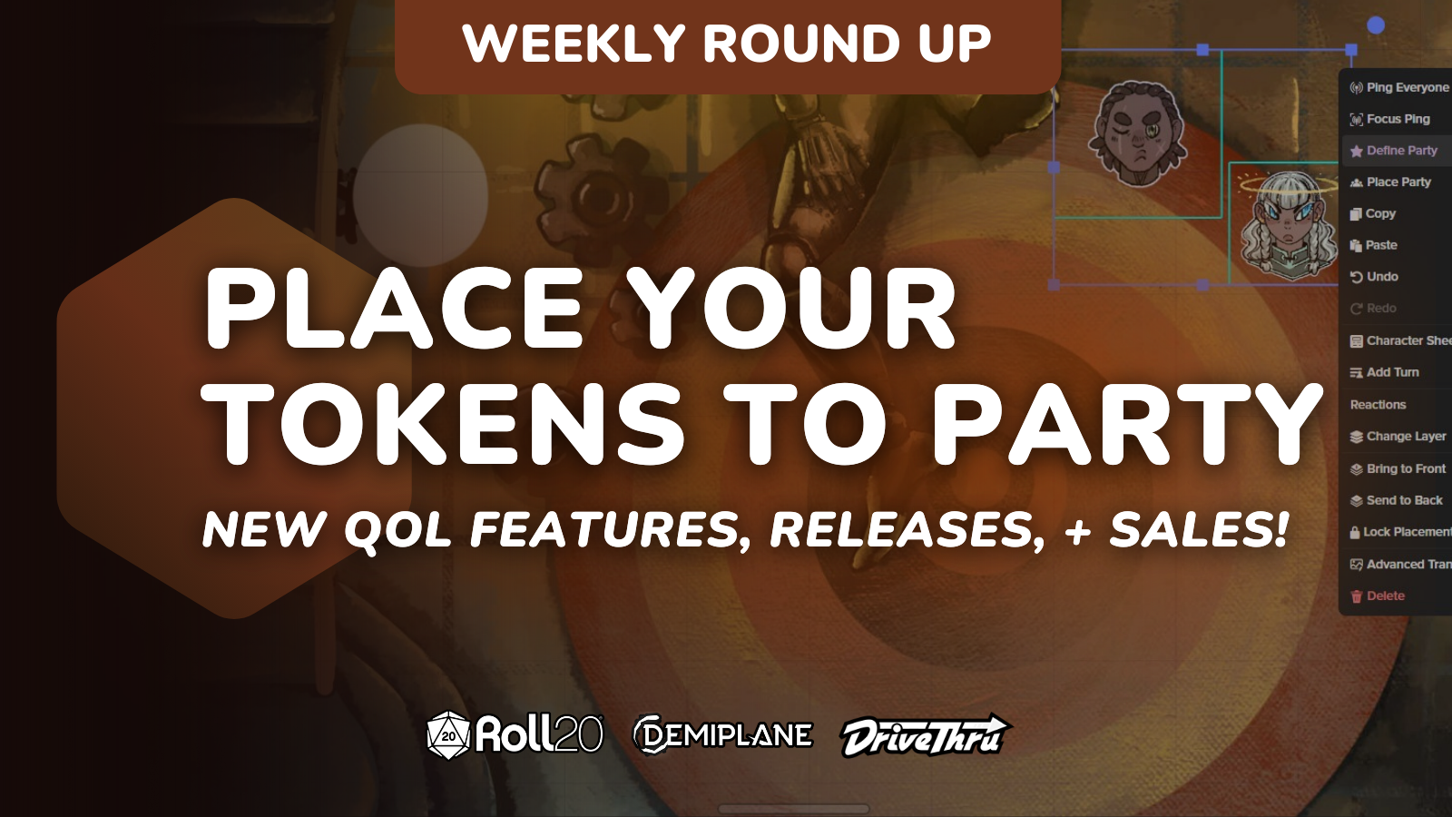 Place Your Tokens To Party: New QOL Features, Releases, + Sales—Weekly Roundup!