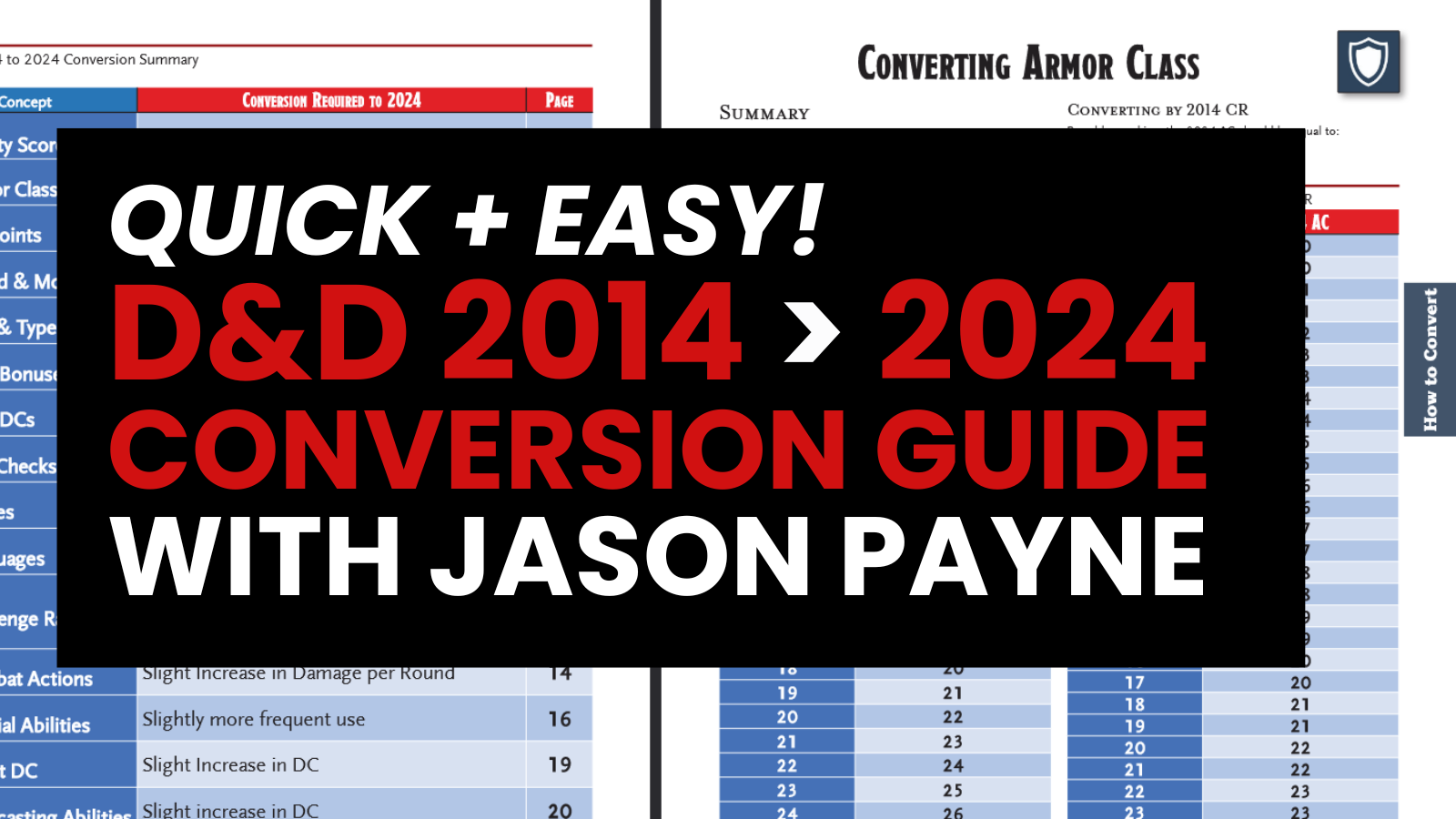D&D 2014 to 2024 Conversion Guide