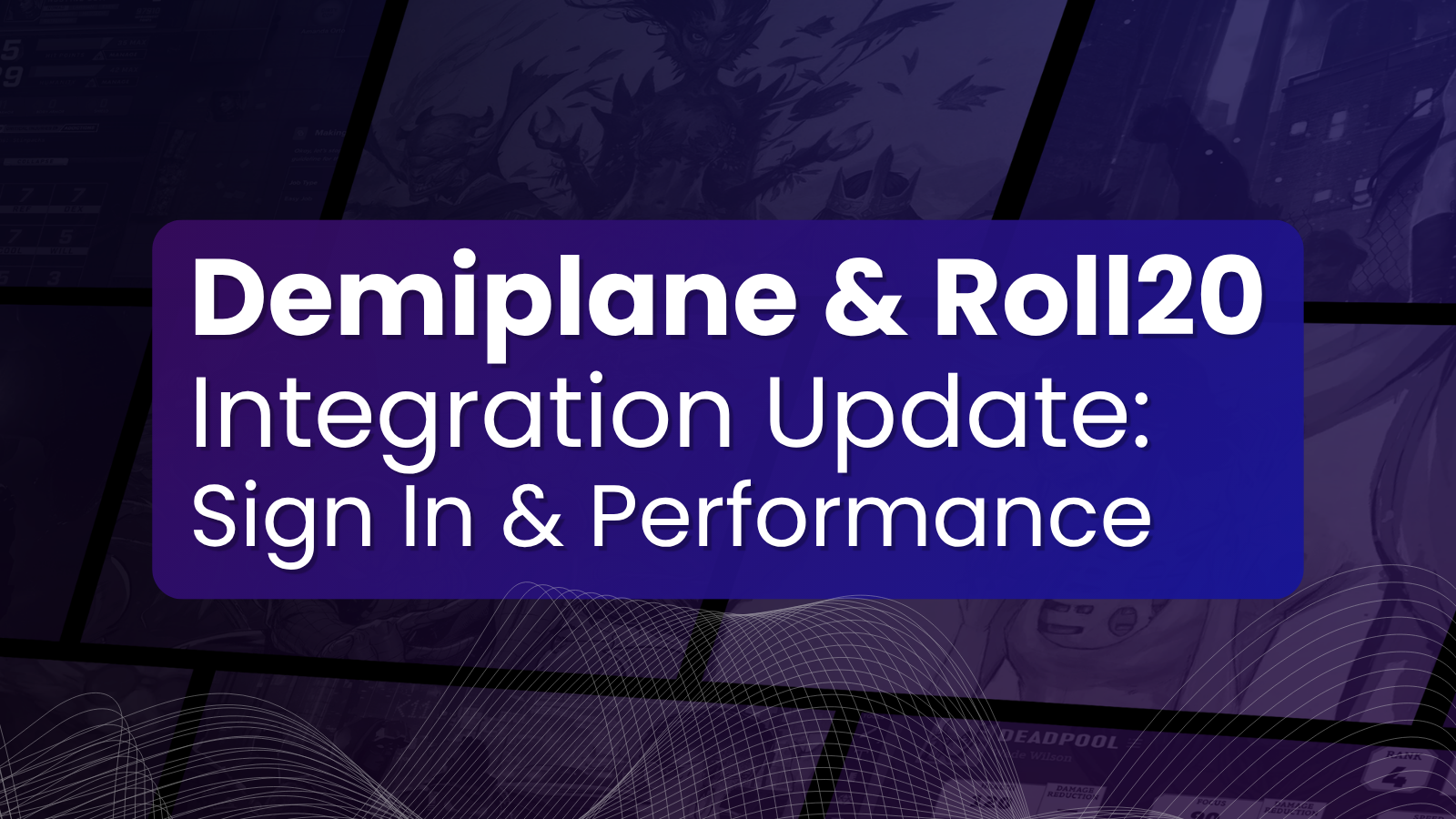 Integration Update - Sign & Performance